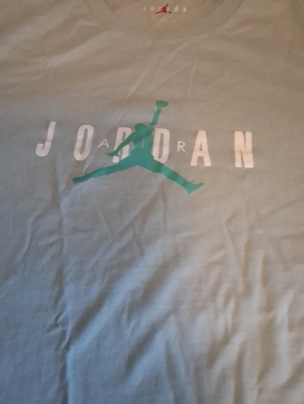 Jordan Light Blue Tee with Teal Jumpman and White Lettering